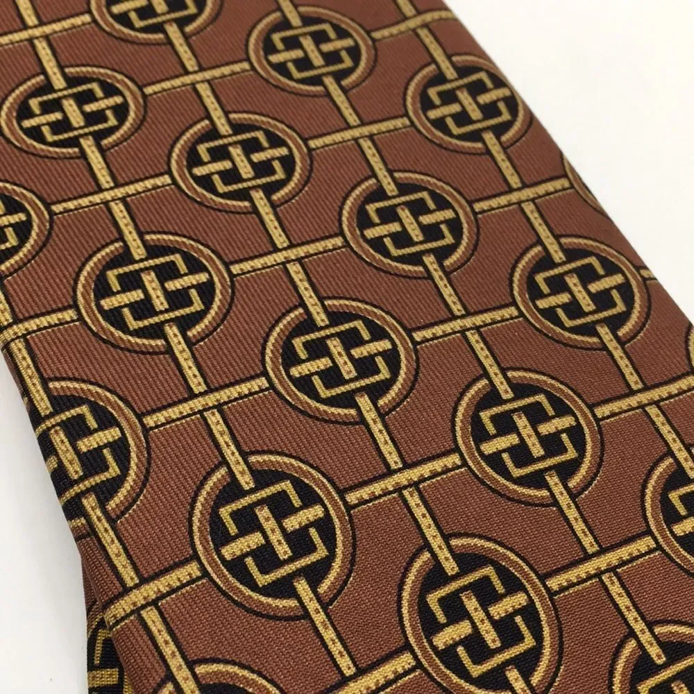 Vintage Smithsonian Institution By Prince Consort Floor Tile Silk Tie